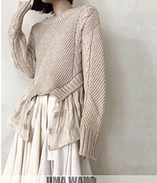 uma wan* layerd sweater;로맨틱한 겨울을 완성해드리는 루즈핏 스웨터!!(특가세일 30% 할인이벤트/현금가/반품교환불가/정가226000)