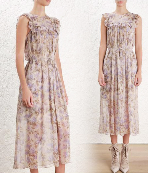 Zimmerman* floral frill dress - $555.00 프릴소재를 절묘하게 활용한 로맨틱드레스^^  (특가세일 30% 할인이벤트/반품교환불가/정가176000)