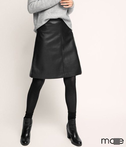 maj* st~leather skirt ;그야말로 레그라인이 살아나는 플레어 레더스커트!!