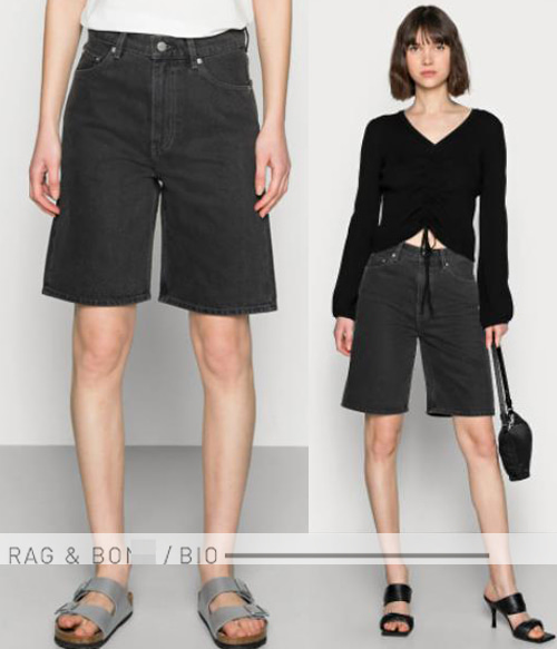 Rag &amp; Bon* st~ Black denim shorts;소재나 디자인 피팅감까지 빠지는것 없는 블랙쇼츠!!