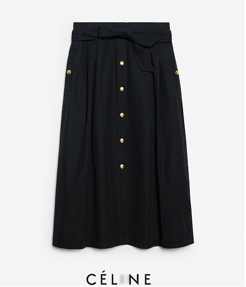 celin*  button skirt ;골드버튼으로 포인트되는 심플 플레어스커트!!