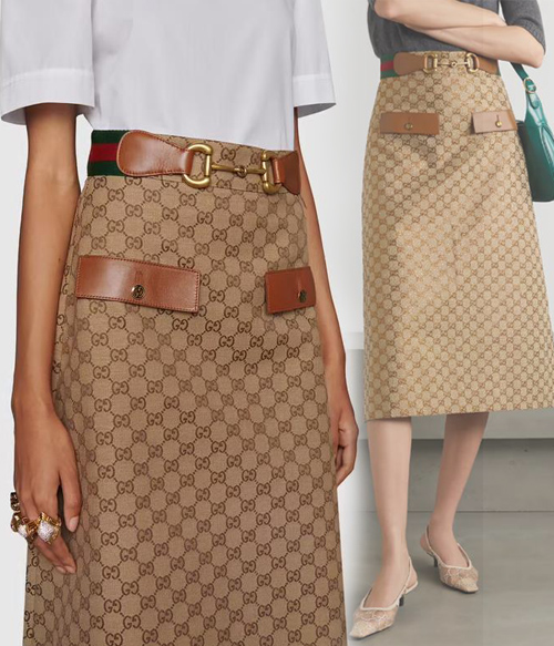 gucc*   pattern skirt ;홀스빗 포인트가 더욱 세련된 패턴 스커트!!