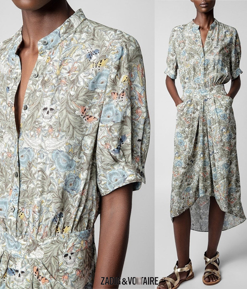 ZADIG &amp; VOLTAIR* pocket dress; 은은한 패턴감의 여유있는 패턴 드레스~~