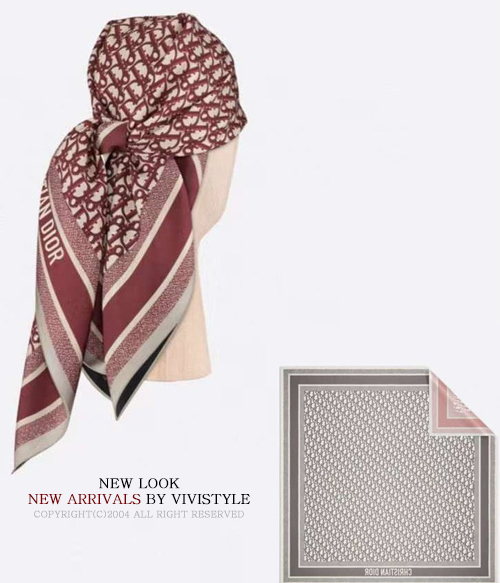 c. oblique silk scarf; 양면으로 모두 이쁜 컬러감의 실크 스카프~~