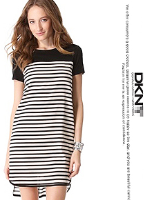 dkn*(or)  striped colorblock dress; 스트라잎 원피스중 비비언니가 젤 맘에 든다고 강추하는 품절1순위~~^^