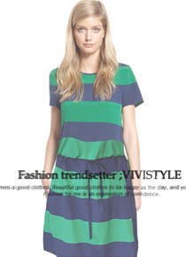 dkn*(or) striped dress;소재에서 오는 고급스러움과  캐주얼한 느낌이 동시에 (비비스타일 한정 40% 할인이벤트//반품교환불가/ 정가171000)      