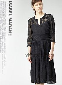 isabel marant st~embroidered dress ;타잇하지 않아 더욱 편하게 만나보실수 있는 로맨틱 드렛!!