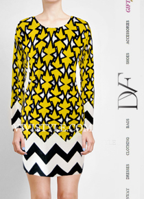 Diane Vo* Furstenberg(or) neo printed cashmere dress - 일상에 포인트를 더해줄~^^ (비비스타일 한정 50% 할인이벤트/현금가/반품교환불가/ 정가261000)