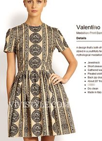 valentin* gryphon print dress - 고급스러운 패턴감~ 단정한 실루엣으로 만나보세요^^(비비스타일 한정 60% 할인이벤트/현금가/반품교환불가/ 정가77000)