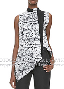 robert rodrigue*(or) print asymmetrical silk blouse - 피팅시 태가 다른 하이퀄리티 블라우스~!이번주 강추1순위!!