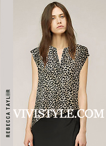 rebecca talo*(or) leopard printed rayon blouse - 시크룩의 정석! 산뜻한 피팅감으로 만나보세요^^ ;피팅추가