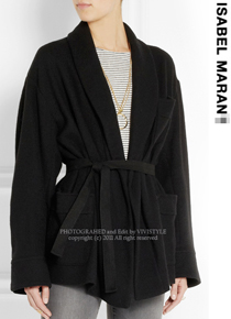 isabel maran* Etoile Janelle wool-blend wrap coat ;절제된 시크함, 그리고 벨트라인으로 강조되는 페미닌한 라인이 가장 큰 매력인 자켓.. 