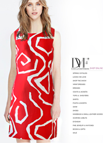 Diane von Furstenber**(OR) print dress;클래식하면서도 산뜻함이 가득한 썸머드레스!!!$470.00