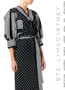 Stella McCartne* ruffled printed silk dress;아주 잘 차려입은 세련된 감각의 실크 드레스!!