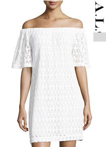 A.L.C Off-The-Shoulder Dress; $395 두고두고 입어질 두가지 스타일링 가능한 레이스드렛!!
