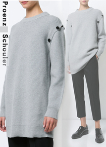 proenza schoule*(or) button-embellished sweater ;￡1,152 가격이 아깝지 않은 만족도 200% 튜닉스웨터!! ;피팅추가