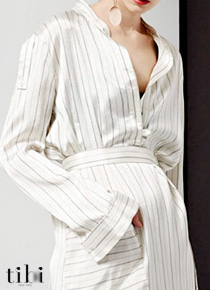 tib*(or) striped shirt dress - 유행을 타지 않는 가장 클린한 스트라이프 원피스~! ;피팅추가