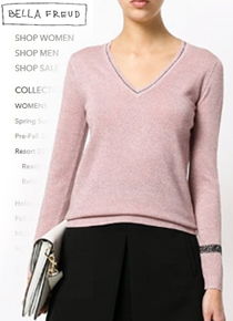 Bella Freu*(or) V-neck sweater;$435.00 얼굴마저 화사해보이는 글리터스웨터!!